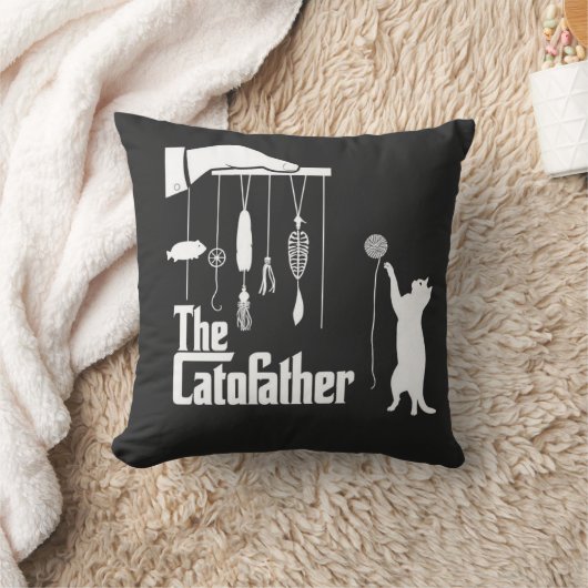 Funny Mafia Cat Parody Graphic Tee クッション (ブランケット)