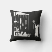 Funny Mafia Cat Parody Graphic Tee クッション (裏面)