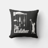 Funny Mafia Cat Parody Graphic Tee クッション (正面)