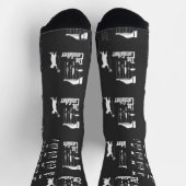 Funny Mafia Cat Parody Graphic Tee ソックス (上部)