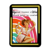 Funny Magnet Best Friend Gift "Age & Wine" マグネット (縦)