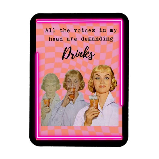 Funny Magnet Best Friend Gift "Voices" マグネット (縦)