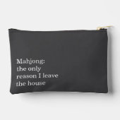 Funny Mahjong Introvert Relatable Saying Humor アクセサリーポーチ (裏面)