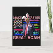 Funny Make Easter Great Again Trump Dancing Easter カード (正面)