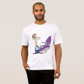 Funny Male Dentist and Purple Dental Chair Tシャツ (正面フル)