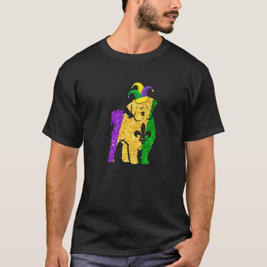 Funny Maltese Dog Lover Cute Mardi Gras Carnival P Tシャツ (正面)