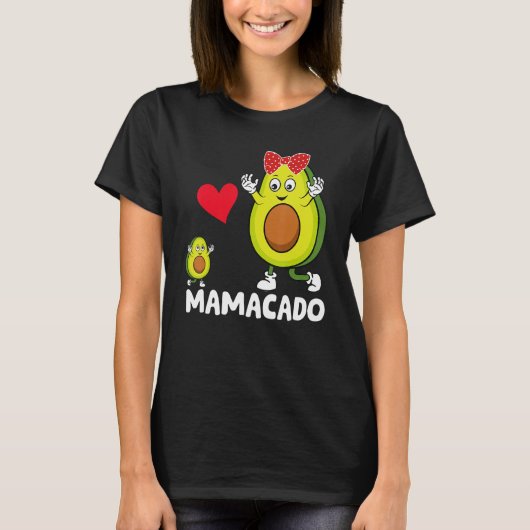 Funny Mama Best Mom Avocado Mamacado Happy Mothers Tシャツ (正面)