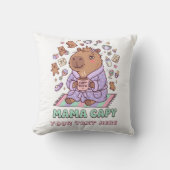 Funny Mama Capy Mother's Day Tired Mom Gift クッション (正面)