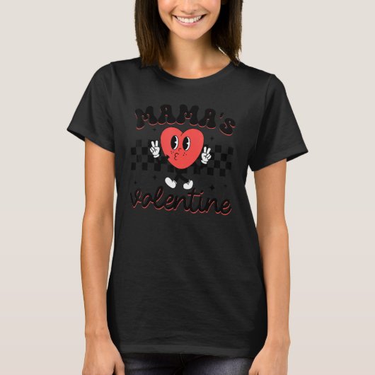 Funny Mama Valentine One Loved Mama Happy Valentin Tシャツ (正面)