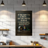 Funny Man Cave Duct Tape Fix It Poster Wall Art ポスター