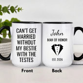 Funny Man of Honor Mug Bestie with the Testes マグカップ