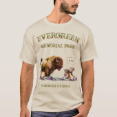 Funny Man Wild Bison American Buffalo T-shirt Tシャツ (正面)