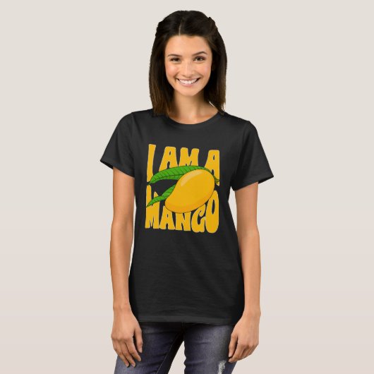 Funny Mango Fruit I am A Mango 1 Tシャツ (正面フル)