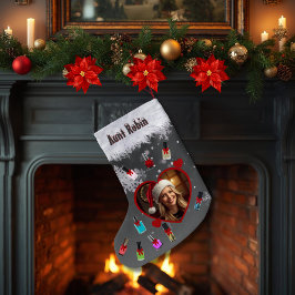 Funny Manicure Lover Fingernail Polish and Photo スモールクリスマスストッキング