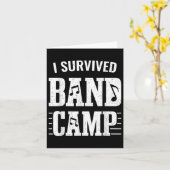 Funny Marching Band Gifts - I Survived Band Camp カード (黄色い花)