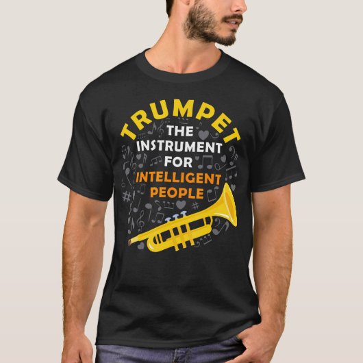 Funny Marching Band Jazz Trumpet Brass Player Humo Tシャツ (正面)