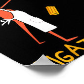 Funny Marcus The Worm Rigatoni Pasta  ポスター (角)