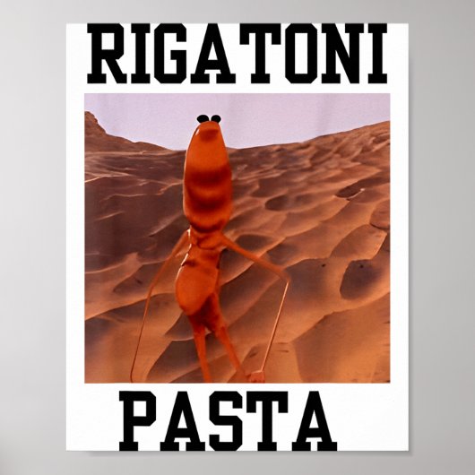Funny Marcus The Worm Rigatoni Pasta Robert Meme T ポスター (正面)