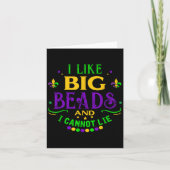 Funny Mardi Gras 2019 I Like Big Beads And Cannot  カード (正面)