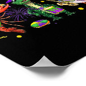 Funny Mardi Gras 2026 Crocodile Crawfish Pelican N ポスター (角)