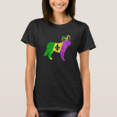 Funny Mardi Gras Bernese Mountain Dog Mardi Gras H Tシャツ (正面)
