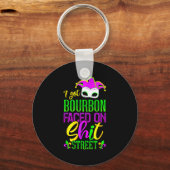 Funny Mardi Gras Bourbon Street , New Orleans Drin キーホルダー (正面)