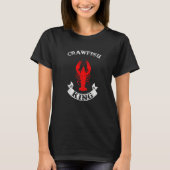 Funny Mardi Gras Cajun Saying Crawfish King Crawfi Tシャツ (正面)
