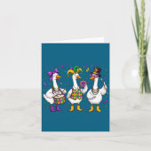 Funny Mardi Gras Carnival Silly Goose Mask Louisia カード (正面)