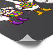 Funny Mardi Gras Carnival Silly Goose Mask Louisia ポスター (角)