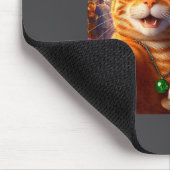 Funny Mardi Gras Cat Dachshund Selfie Squad  マウスパッド (コーナー)