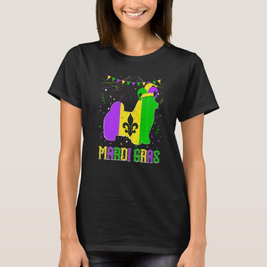 Funny Mardi Gras Maltese Dog Dad Mom Mardi Gras Pr Tシャツ (正面)