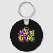 Funny Mardi Gras Parade Jester Hat Beads Men Women キーホルダー (正面)