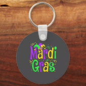 Funny Mardi Gras Parade Outfit Jester Hat Men Wome キーホルダー (正面)