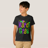 Funny Mardi Gras Parade Outfit Jester Hat Men Wome Tシャツ (正面フル)