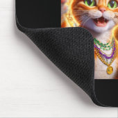 Funny Mardi Gras Selfie Cat Bigfoot Quote _1  マウスパッド (コーナー)