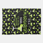 Funny Margarita Quote Cocktail Lover キッチンタオル (横)