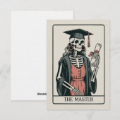 Funny Master Graduation Gift Skeleton Graduate  招待状 (正面/裏面)