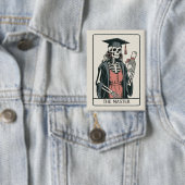 Funny Master Graduation Gift Skeleton Graduate  缶バッジ (インサイチュ)