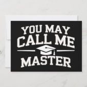 Funny Masters Degree MBA Education Graduation 招待状 (正面)