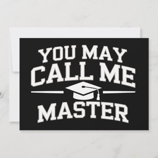 Funny Masters Degree MBA Education Graduation 招待状 (正面)