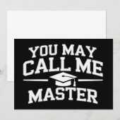Funny Masters Degree MBA Education Graduation 招待状 (正面/裏面)