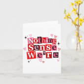 Funny Matching Couple Nothing Sense We're Saying Q カード (黄色い花)