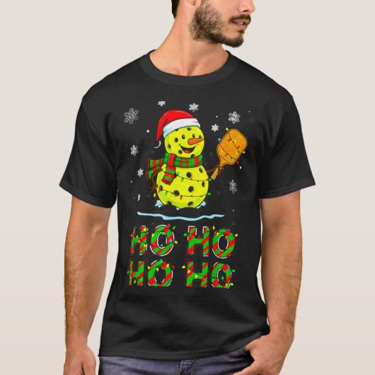 Funny Matching Family Santa Ho Ho Ho Ckleball Chri Tシャツ (正面)