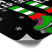 Funny Matching Group The Roller Skating Elf Christ ポスター (角)