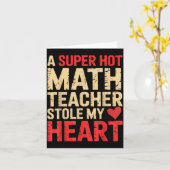 Funny Math A Super Hot Math Teacher Stole My Heart カード (黄色い花)