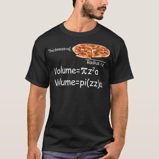 Funny Math and Pizza equation Funny Math and Pizza Tシャツ (正面)