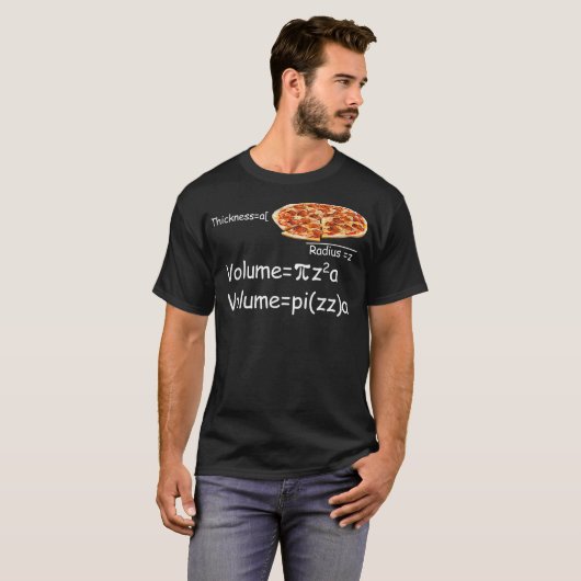 Funny Math and Pizza equation Funny Math and Pizza Tシャツ (正面フル)