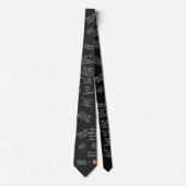 Funny Math Collection Tie -Dark All Over Print ネクタイ (正面)