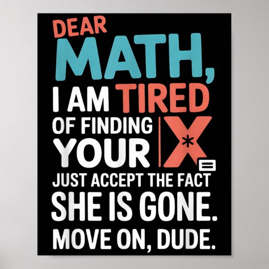 Funny Math Design For Boys Girls Math Teachers Men ポスター (正面)