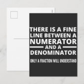 Funny Math  FINE LINE NUMERATOR DENOMINATOR シーズンポストカード (正面/裏面)